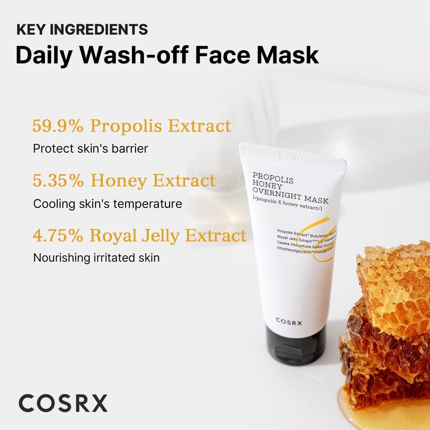 COSRX Propolis Honey Overnight Mask 60ml - GlossyGlams