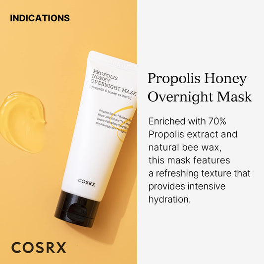 COSRX Propolis Honey Overnight Mask 60ml - GlossyGlams