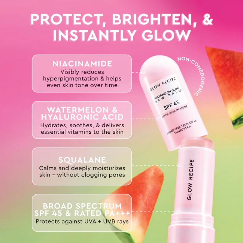 Glow Recipe Watermelon Glow Niacinamide Dew Balm SPF 45 - GlossyGlams