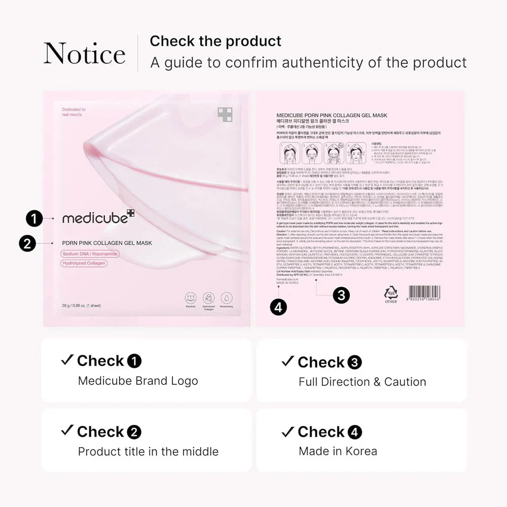 Medicube PDRN Pink Collagen Gel Mask - GlossyGlams